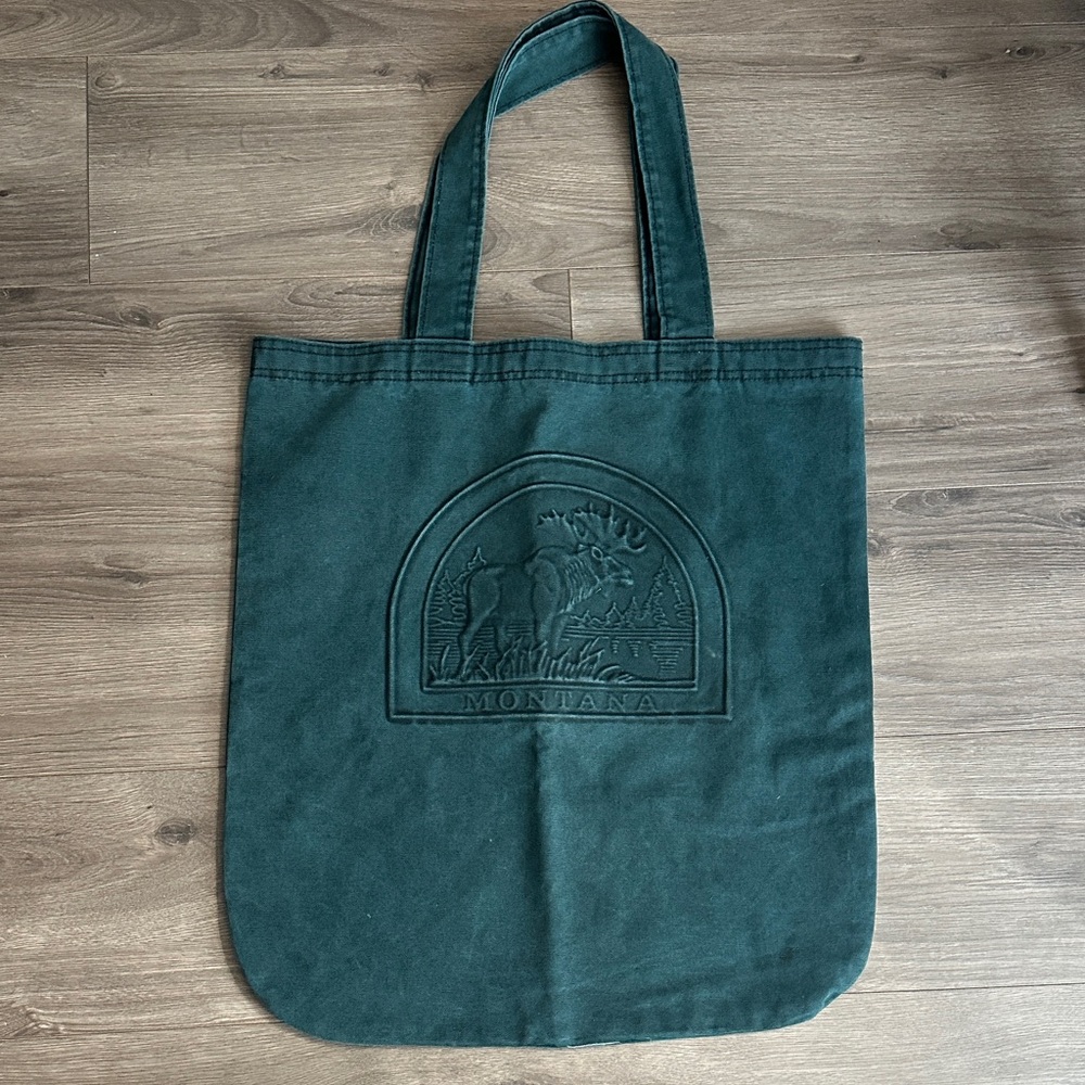 Montana Moose Green Tote Bag Large New Made USA